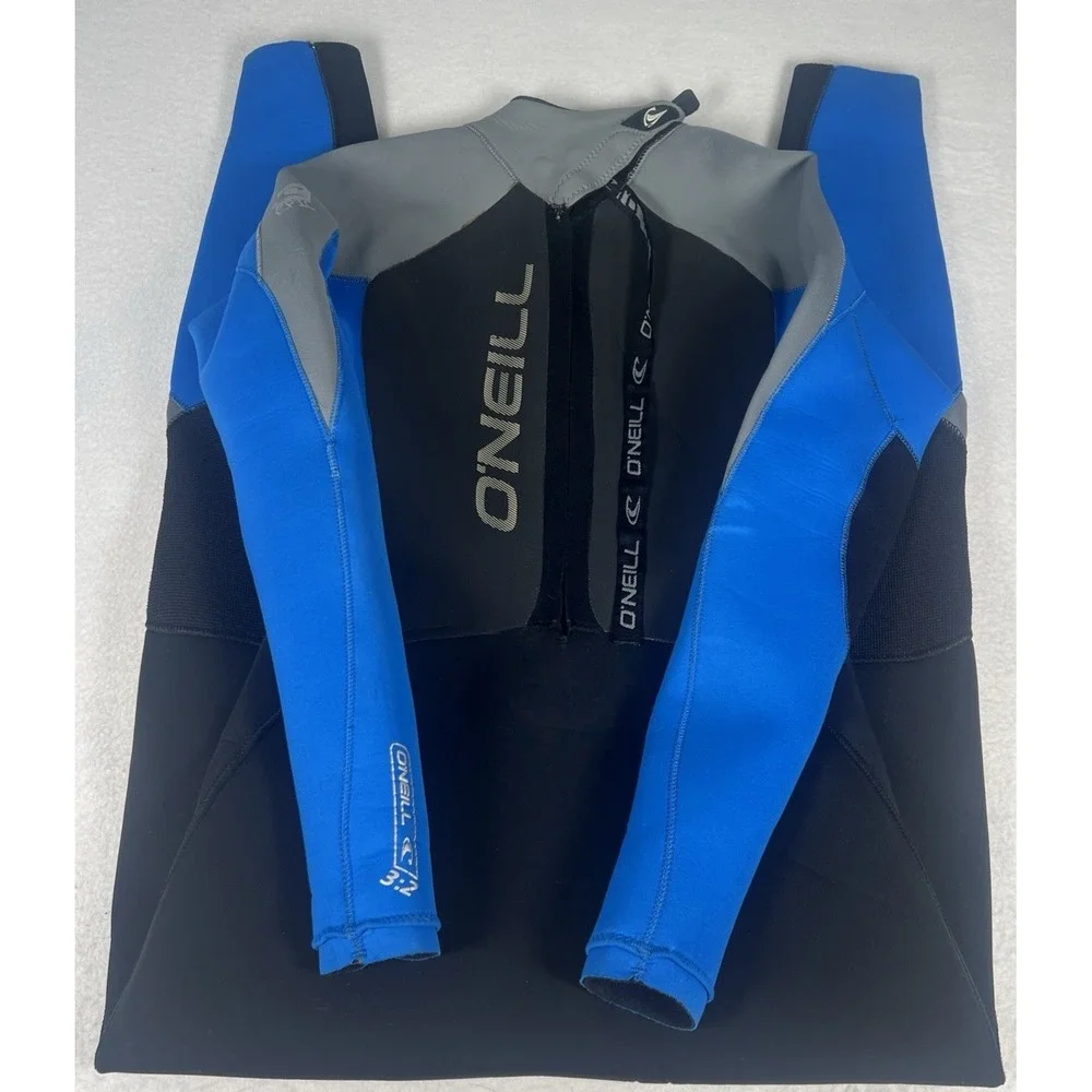 O'Neill Epic 3/2 Youth Full Wetsuit Back Zip Blue Black Gray Size 16